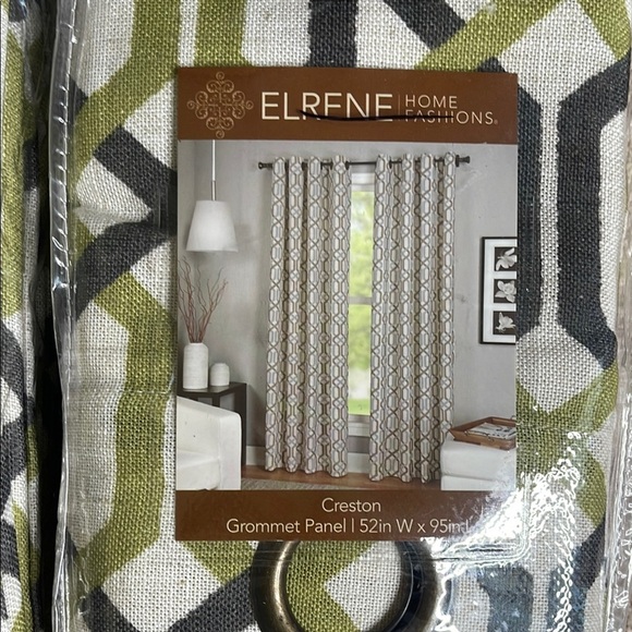 Elrene Geometric Pattern Curtains (Set of 2) - Picture 1 of 5